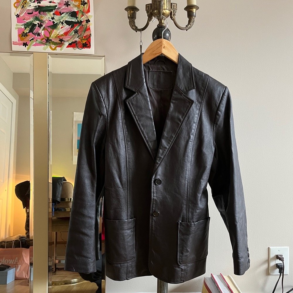 Vintage leather blazer